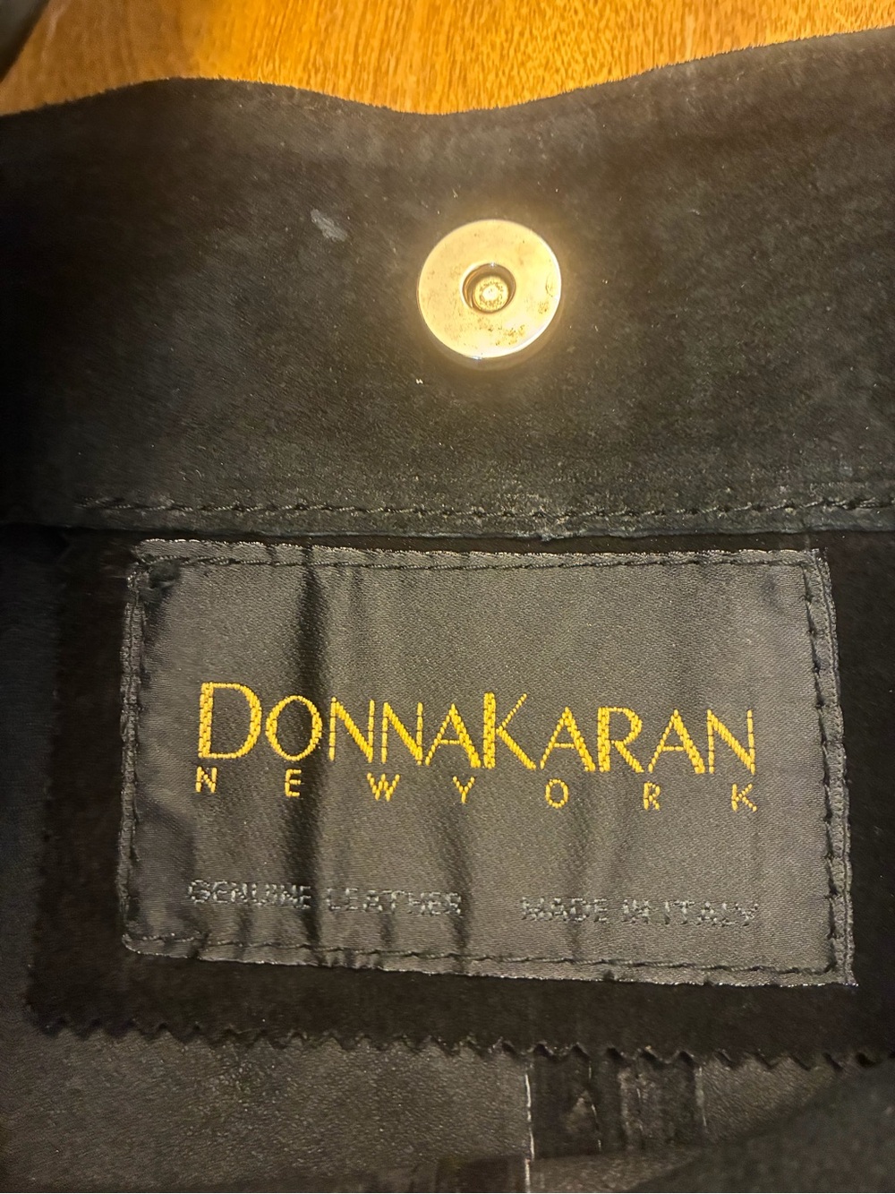 Donna Karan Large Crossbody Suede Bag